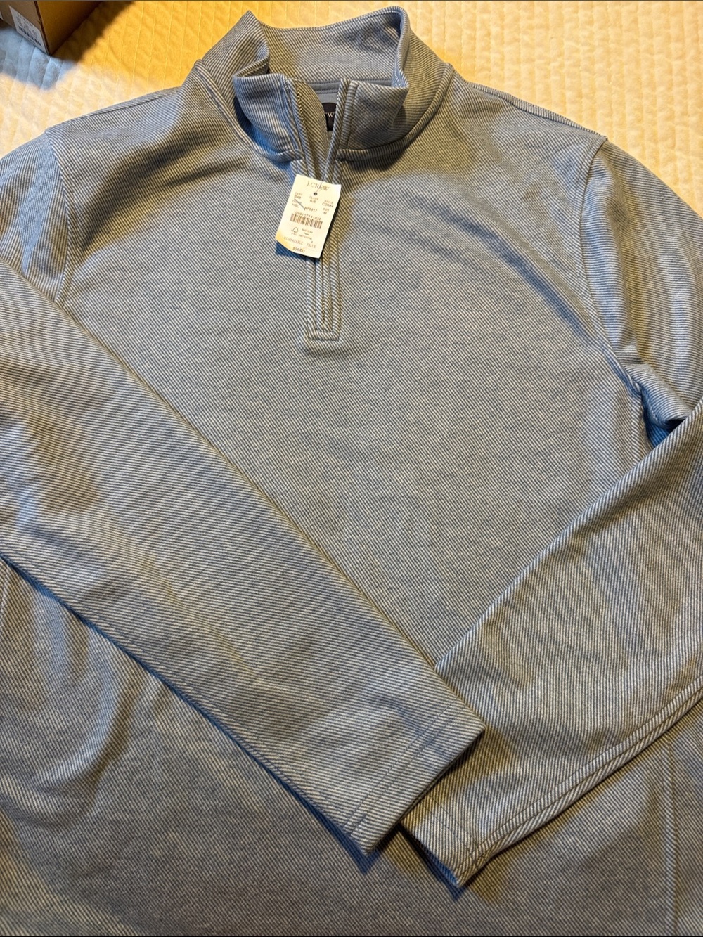 J. Crew Men’s Quarter-Zip Sweater in Heather Blue